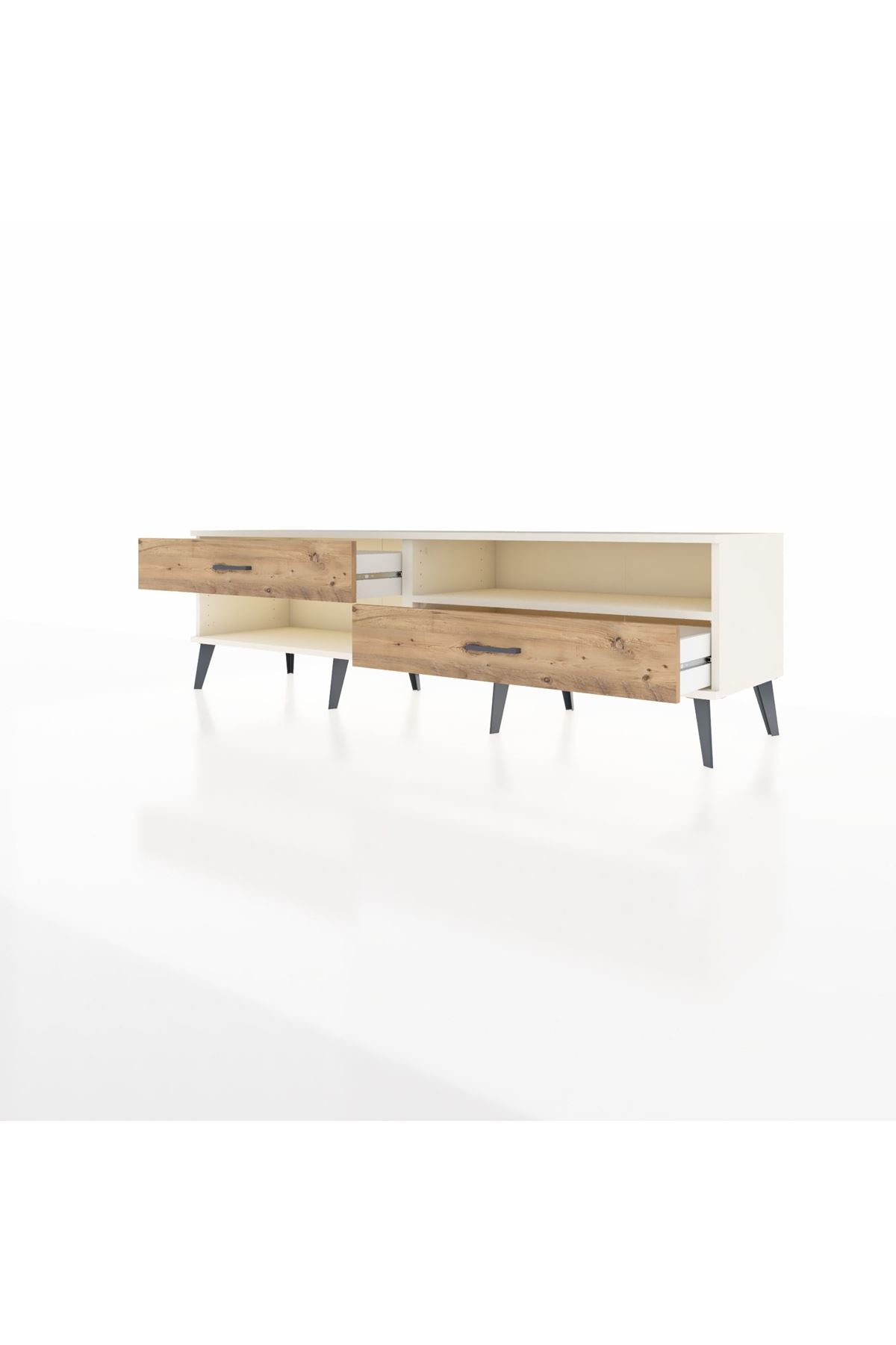 Hyperion TV Ünitesi Tek Raflı 2 Çekmeceli  176x44x51 Aytaşı-Aytaşı/Çam