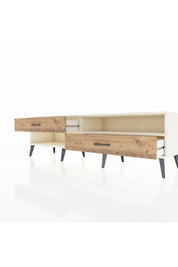 Hyperion TV Ünitesi Tek Raflı 2 Çekmeceli  176x44x51 Aytaşı-Aytaşı/Çam