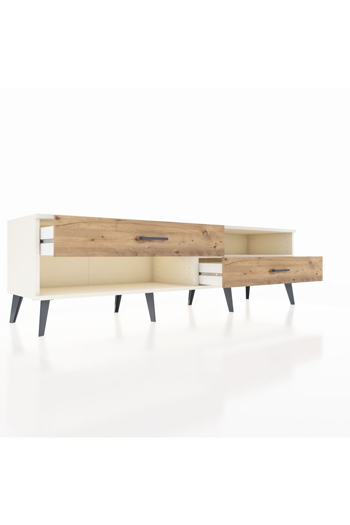 Hyperion TV Ünitesi Tek Raflı 2 Çekmeceli  176x44x51 Aytaşı-Aytaşı/Çam