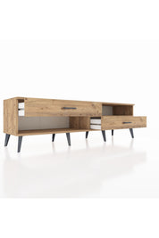 Hyperion TV Ünitesi Tek Raflı 2 Çekmeceli  176x44x51 Çam-Çam/Çam