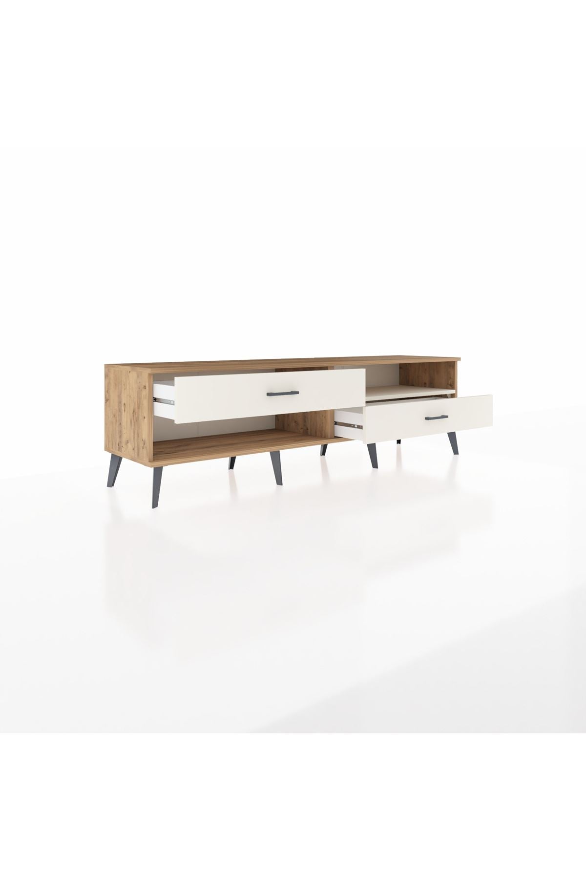 Hyperion TV Ünitesi Tek Raflı 2 Çekmeceli  176x44x51 Çam-Aytaşı/Aytaşı