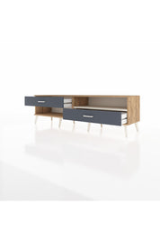 Hyperion TV Ünitesi Tek Raflı 2 Çekmeceli  176x44x51 Çam-Aytaşı/Antrasit