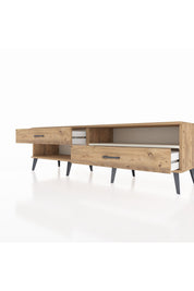 Hyperion TV Ünitesi Tek Raflı 2 Çekmeceli  176x44x51 Çam-Aytaşı/Çam