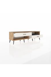 Hyperion TV Ünitesi Tek Raflı 2 Çekmeceli  176x44x51 Çam-Antrasit/Aytaşı