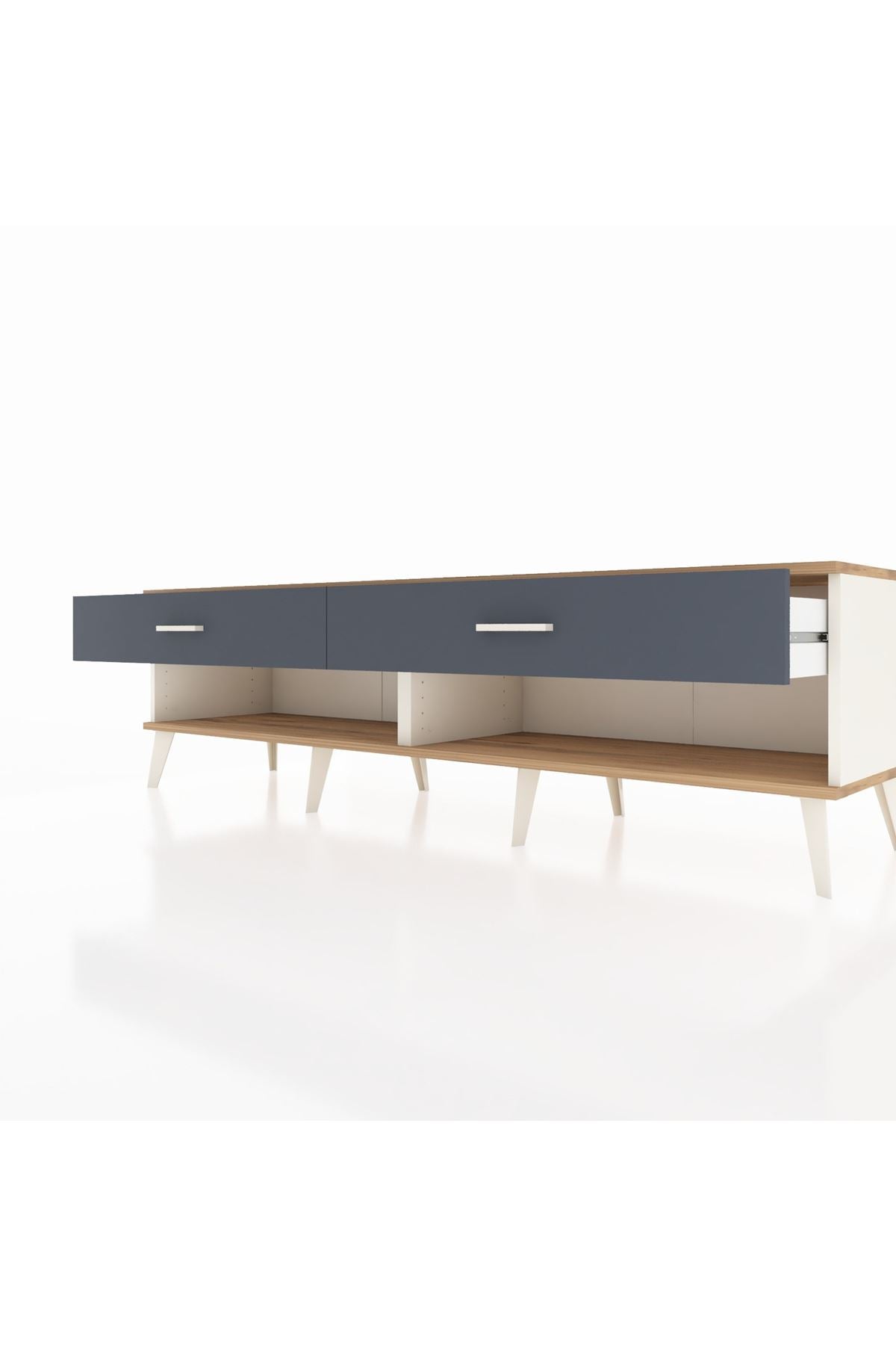 Hyperion TV Ünitesi 2 Çekmeceli  176x44x51 Aytaşı-Çam/Antrasit