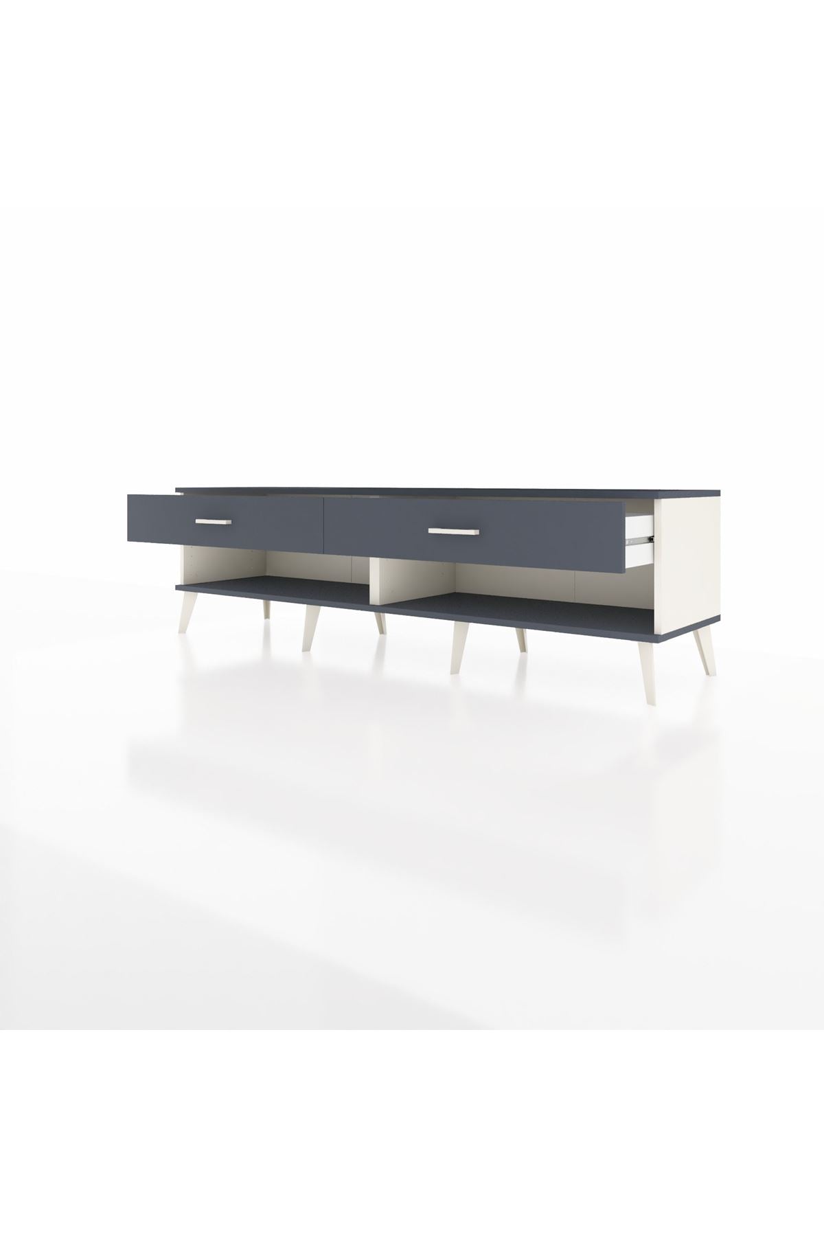 Hyperion TV Ünitesi 2 Çekmeceli  176x44x51 Aytaşı-Antrasit/Antrasit