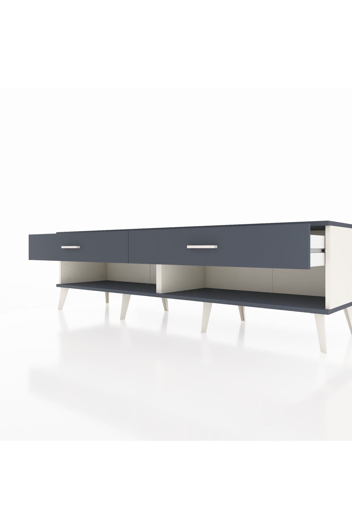 Hyperion TV Ünitesi 2 Çekmeceli  176x44x51 Aytaşı-Antrasit/Antrasit