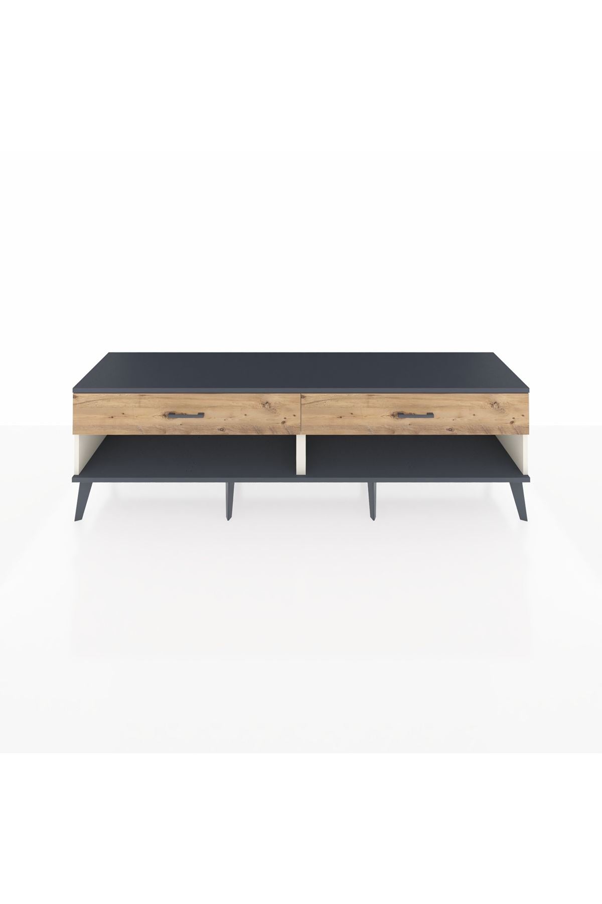 Hyperion TV Ünitesi 2 Çekmeceli  176x44x51 Aytaşı-Antrasit/Çam