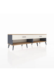 Hyperion TV Ünitesi 2 Çekmeceli  176x44x51 Antrasit-Çam/Aytaşı