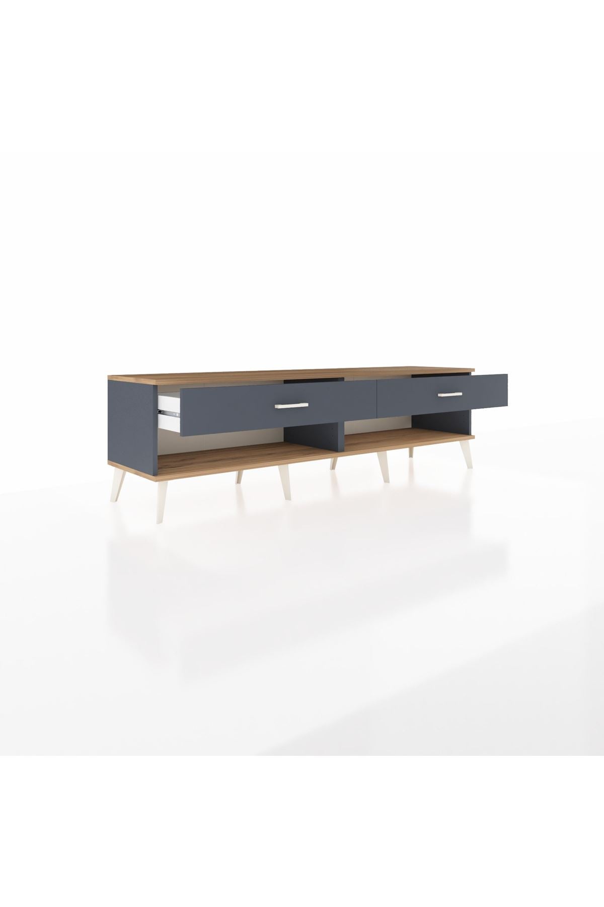 Hyperion TV Ünitesi 2 Çekmeceli  176x44x51 Antrasit-Çam/Antrasit