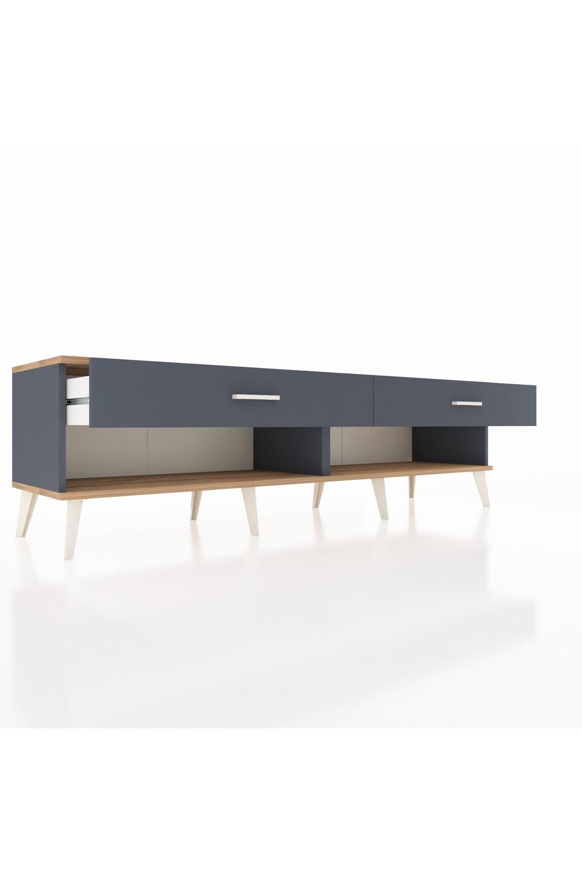 Hyperion TV Ünitesi 2 Çekmeceli  176x44x51 Antrasit-Çam/Antrasit