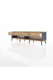 Hyperion TV Ünitesi 2 Çekmeceli  176x44x51 Antrasit-Çam/Çam