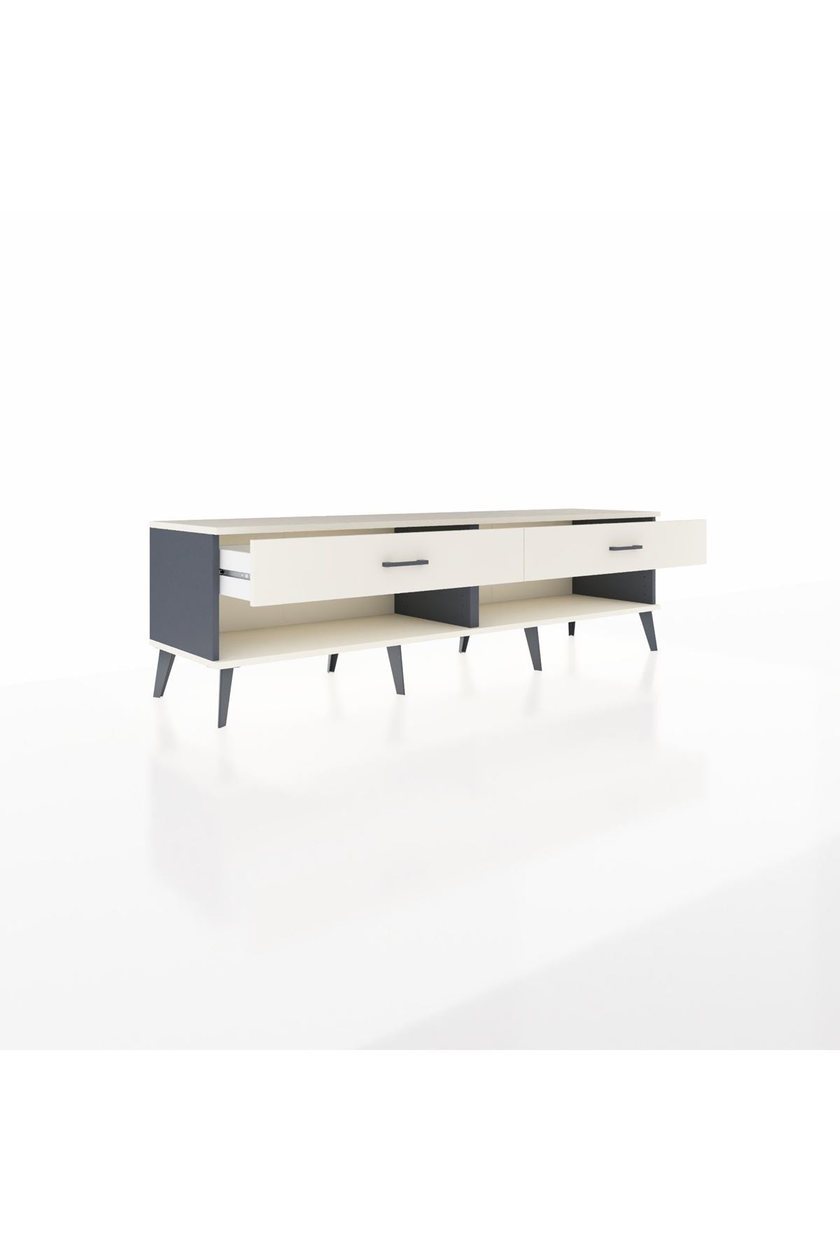 Hyperion TV Ünitesi 2 Çekmeceli  176x44x51 Antrasit-Aytaşı/Aytaşı