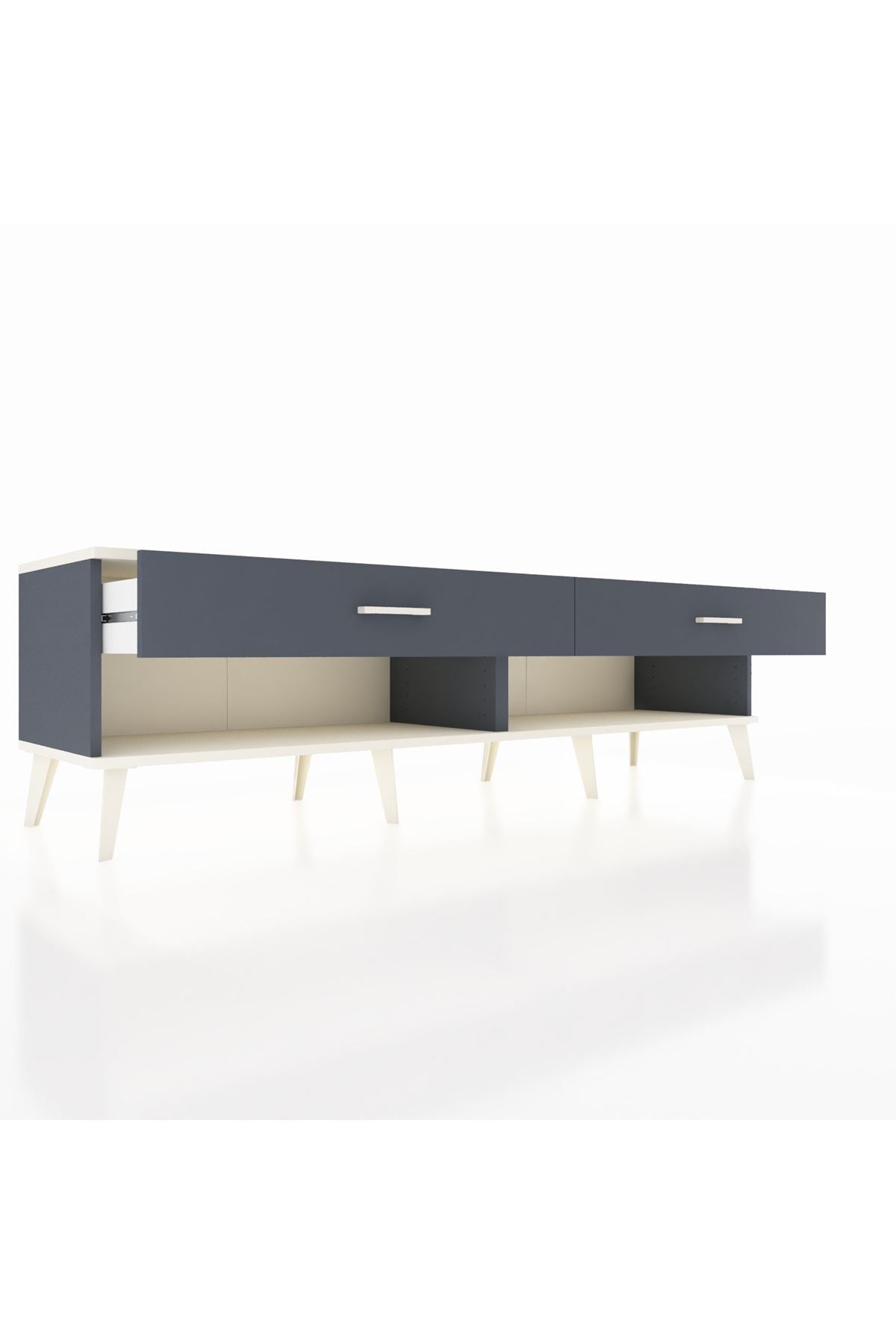 Hyperion TV Ünitesi 2 Çekmeceli  176x44x51 Antrasit-Aytaşı/Antrasit