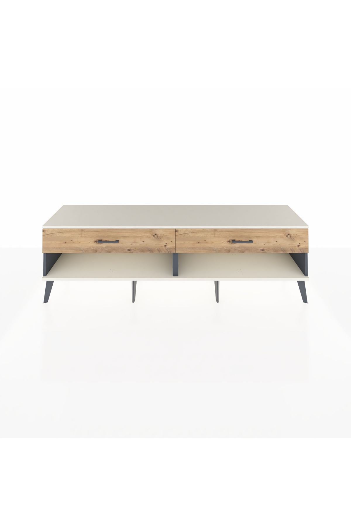 Hyperion TV Ünitesi 2 Çekmeceli  176x44x51 Antrasit-Aytaşı/Çam