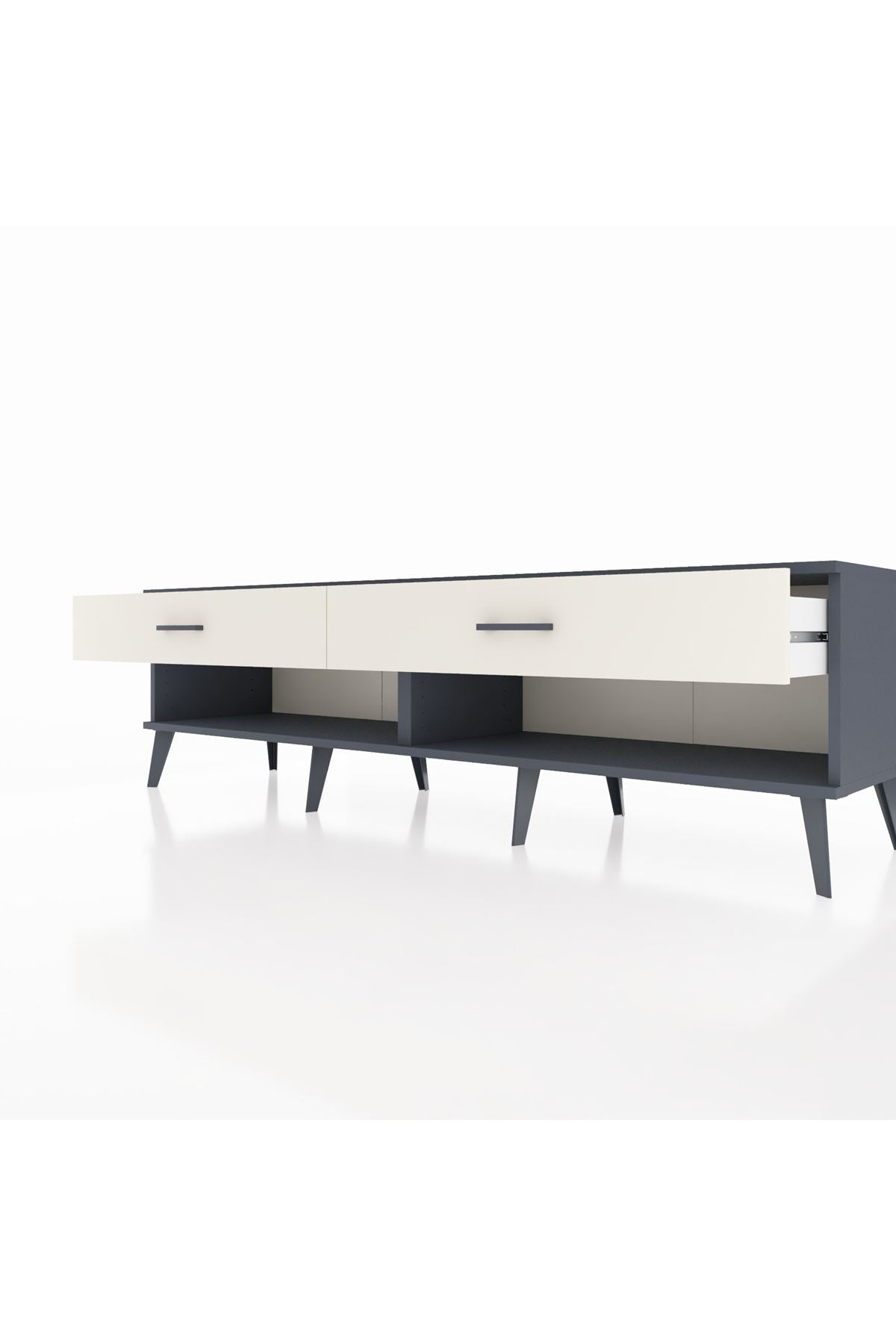 Hyperion TV Ünitesi 2 Çekmeceli  176x44x51 Antrasit-Antrasit/Aytaşı