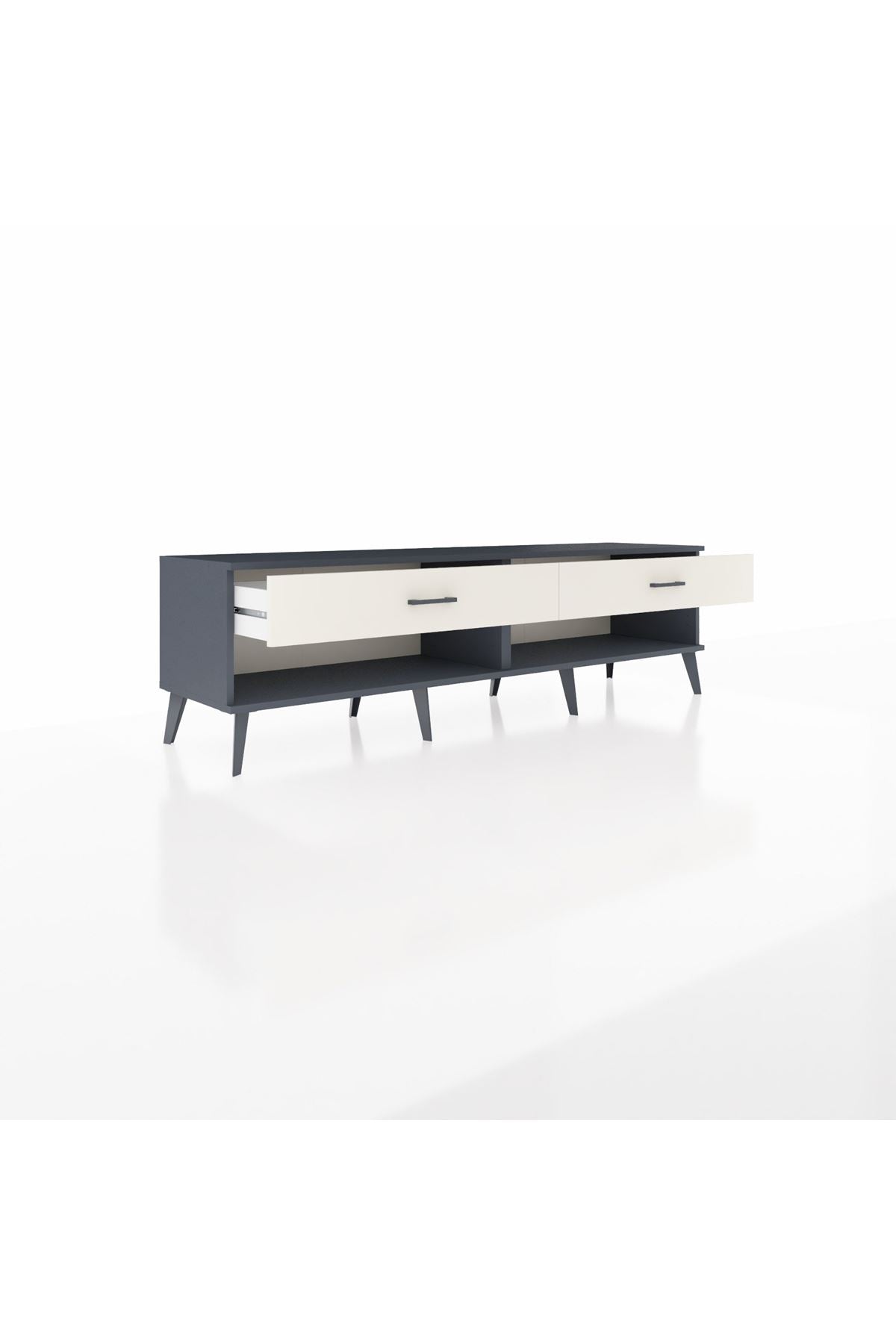 Hyperion TV Ünitesi 2 Çekmeceli  176x44x51 Antrasit-Antrasit/Aytaşı