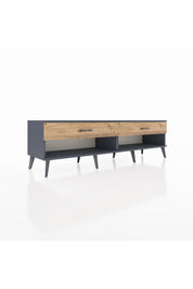 Hyperion TV Ünitesi 2 Çekmeceli  176x44x51 Antrasit-Antrasit/Çam