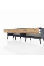 Hyperion TV Ünitesi 2 Çekmeceli  176x44x51 Antrasit-Antrasit/Çam