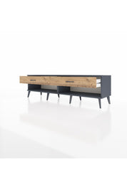 Hyperion TV Ünitesi 2 Çekmeceli  176x44x51 Antrasit-Antrasit/Çam