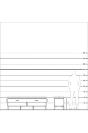 Hyperion TV Ünitesi 2 Çekmeceli  176x44x51 Antrasit-Antrasit/Çam