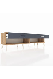 Hyperion TV Ünitesi 2 Çekmeceli  176x44x51 Çam-Çam/Antrasit