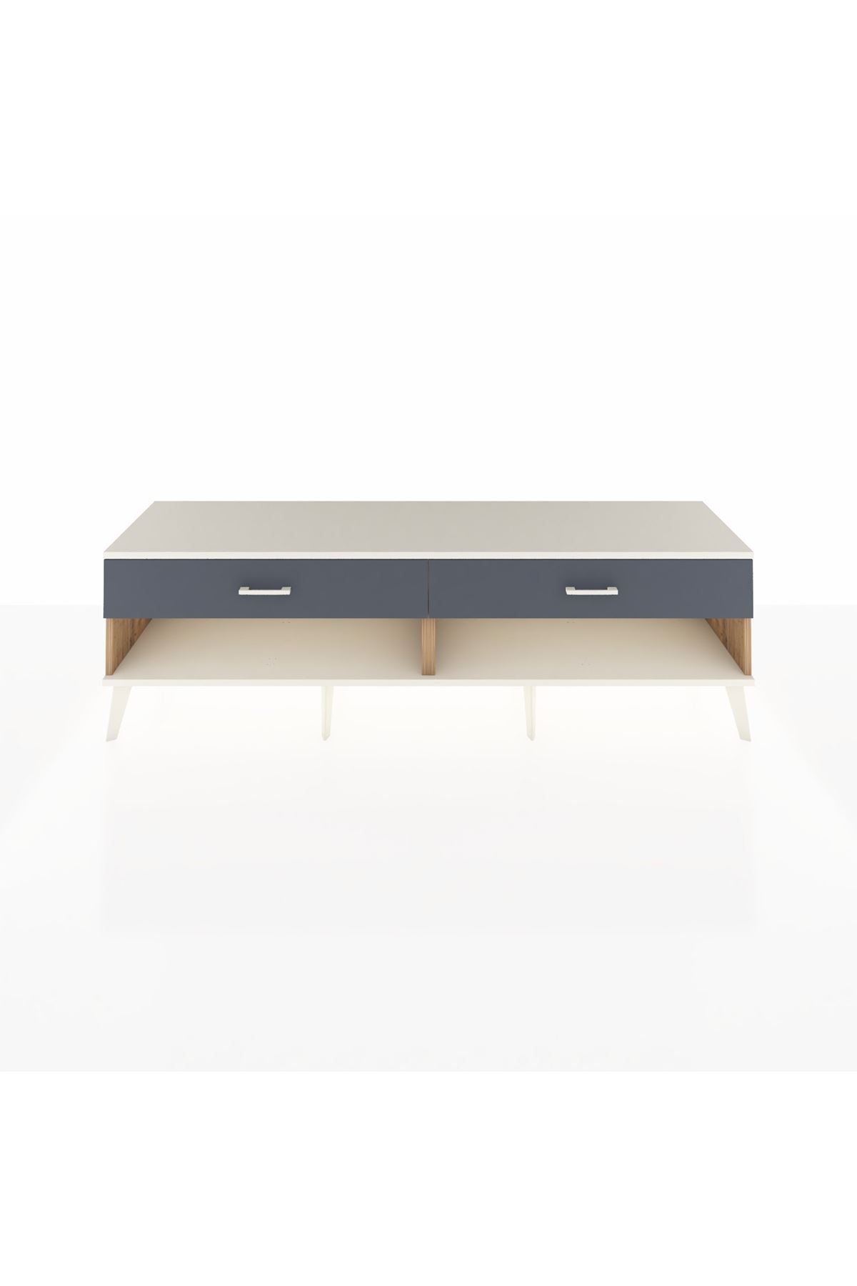 Hyperion TV Ünitesi 2 Çekmeceli  176x44x51 Çam-Aytaşı/Antrasit