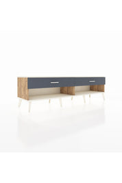 Hyperion TV Ünitesi 2 Çekmeceli  176x44x51 Çam-Aytaşı/Antrasit