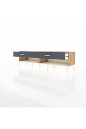 Hyperion TV Ünitesi 2 Çekmeceli  176x44x51 Çam-Aytaşı/Antrasit