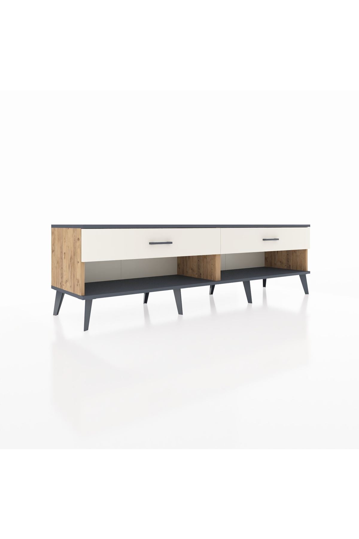 Hyperion TV Ünitesi 2 Çekmeceli  176x44x51 Çam-Antrasit/Aytaşı