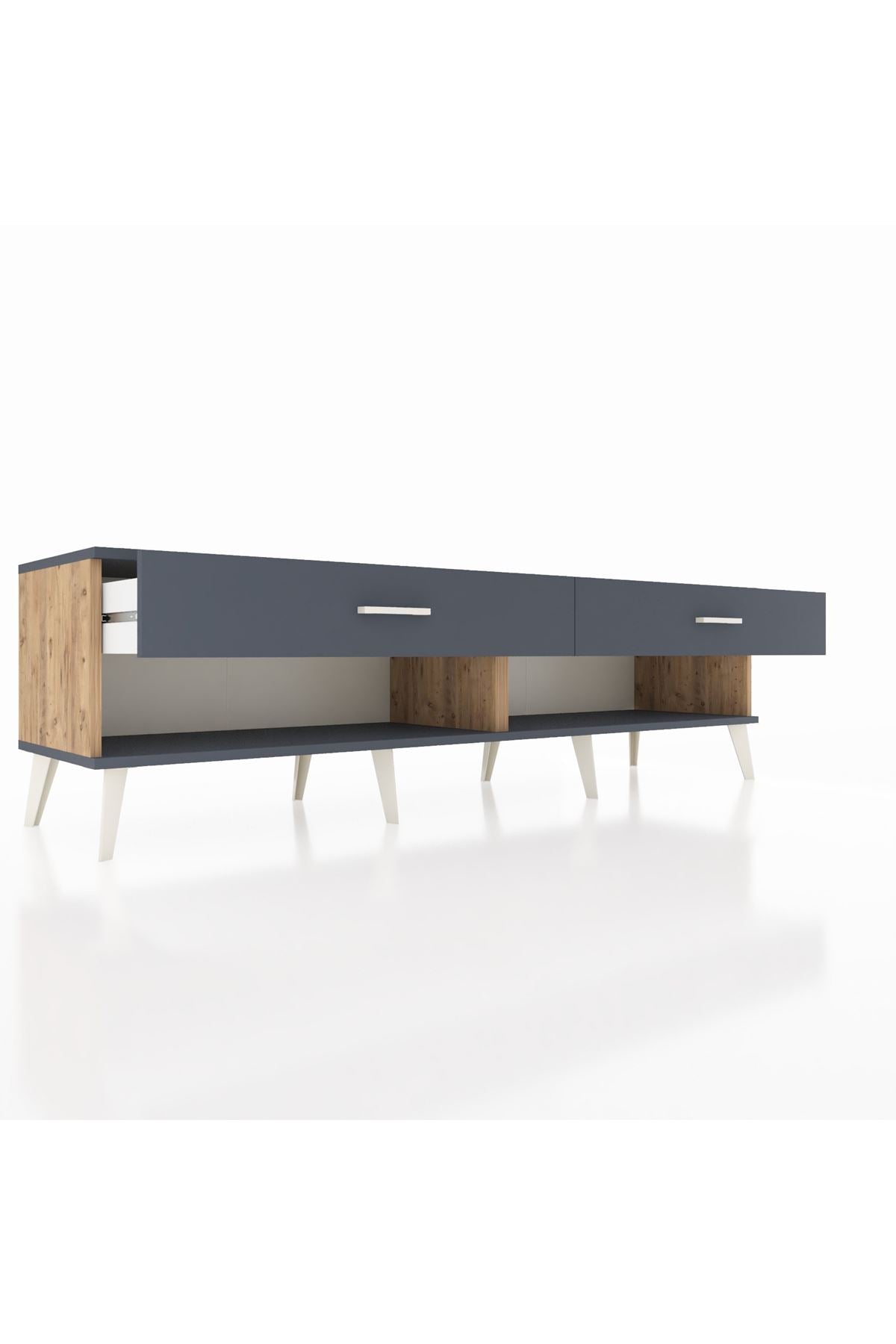 Hyperion TV Ünitesi 2 Çekmeceli  176x44x51 Çam-Antrasit/Antrasit