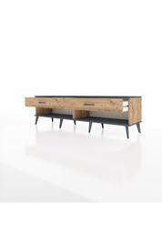 Hyperion TV Ünitesi 2 Çekmeceli  176x44x51 Çam-Antrasit/Çam