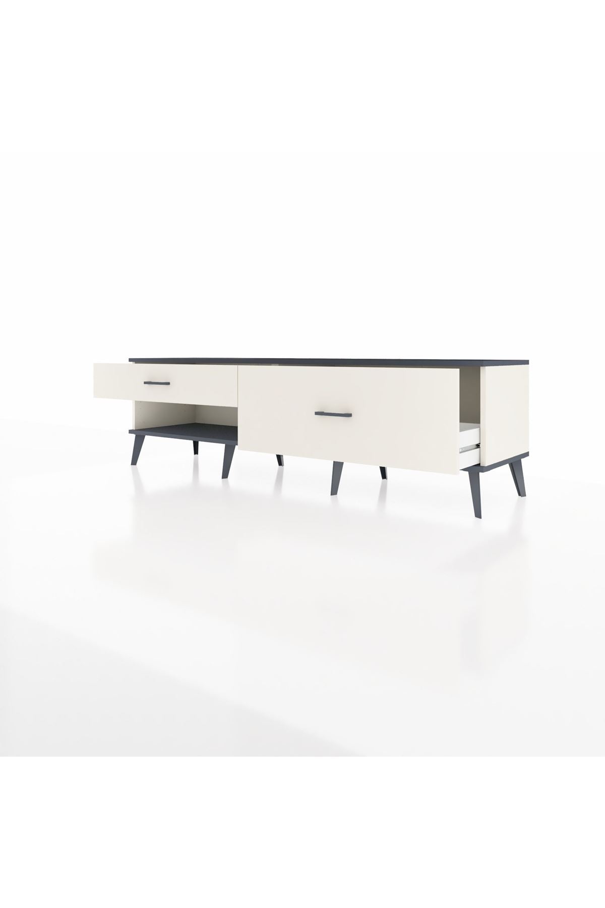 Hyperion TV Ünitesi 2 Çekmeceli  176x44x51 Aytaşı-Antrasit/Aytaşı