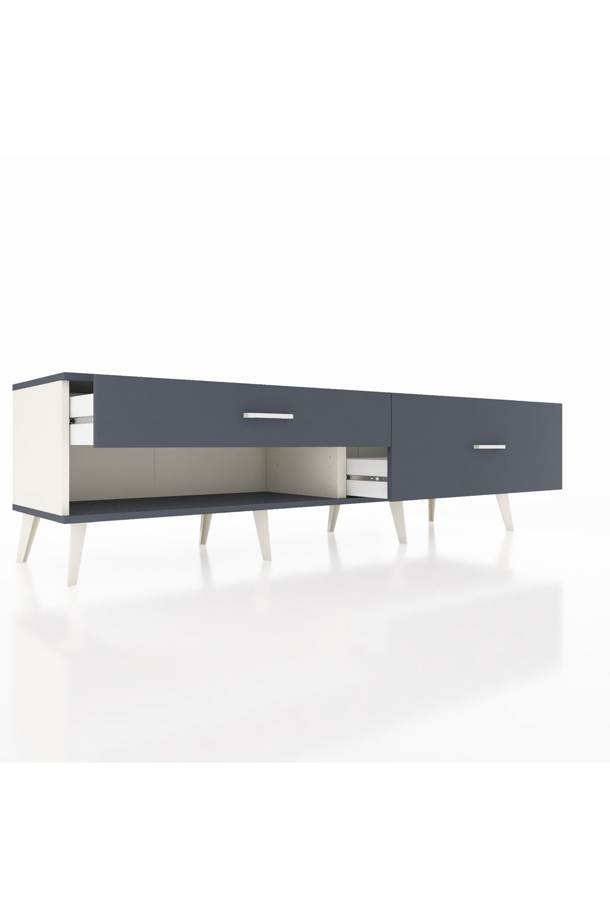 Hyperion TV Ünitesi 2 Çekmeceli  176x44x51 Aytaşı-Antrasit/Antrasit