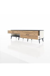 Hyperion TV Ünitesi 2 Çekmeceli  176x44x51 Aytaşı-Antrasit/Çam