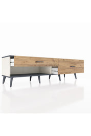 Hyperion TV Ünitesi 2 Çekmeceli  176x44x51 Aytaşı-Antrasit/Çam