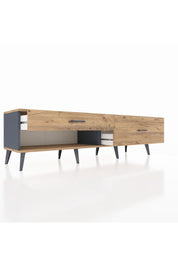 Hyperion TV Ünitesi 2 Çekmeceli  176x44x51 Antrasit-Çam/Çam