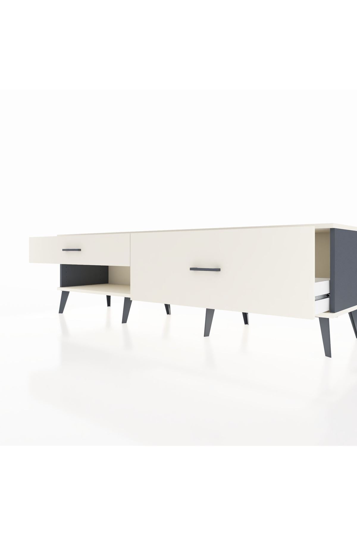 Hyperion TV Ünitesi 2 Çekmeceli  176x44x51 Antrasit-Aytaşı/Aytaşı