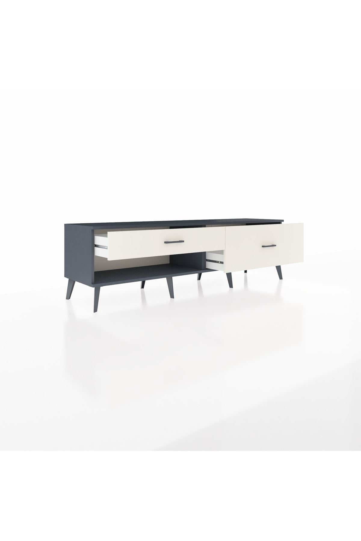 Hyperion TV Ünitesi 2 Çekmeceli  176x44x51 Antrasit-Antrasit/Aytaşı