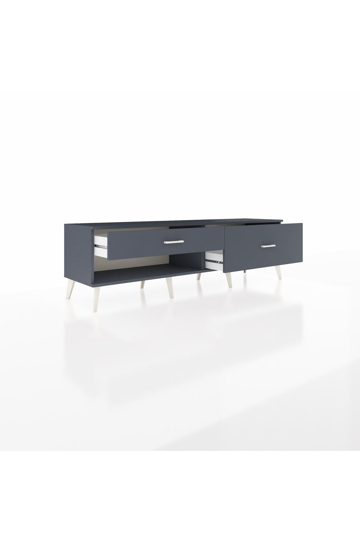 Hyperion TV Ünitesi 2 Çekmeceli  176x44x51 Antrasit-Antrasit/Antrasit