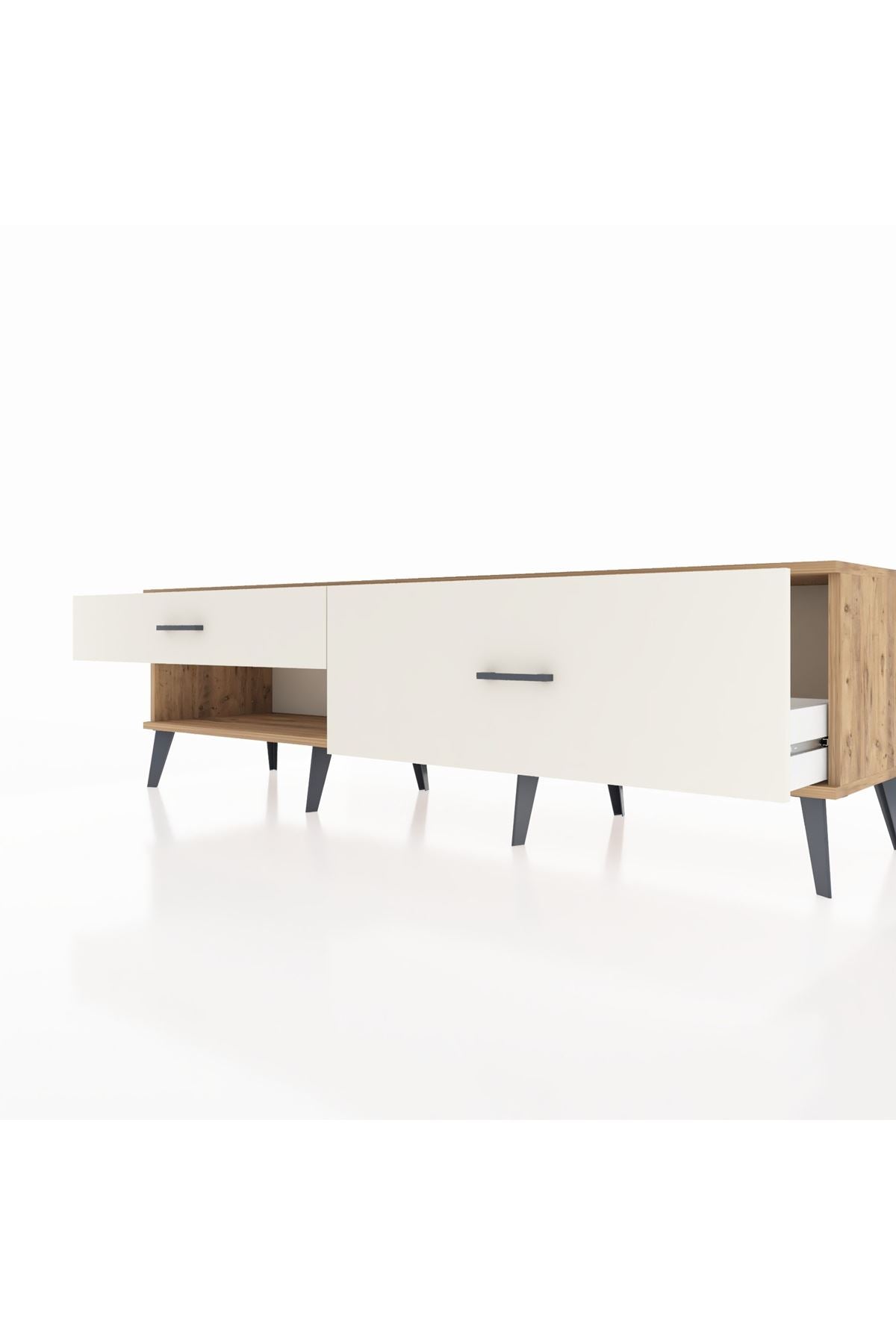 Hyperion TV Ünitesi 2 Çekmeceli  176x44x51 Çam-Çam/Aytaşı