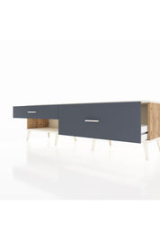 Hyperion TV Ünitesi 2 Çekmeceli  176x44x51 Çam-Aytaşı/Antrasit