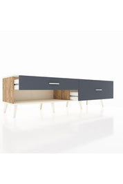 Hyperion TV Ünitesi 2 Çekmeceli  176x44x51 Çam-Aytaşı/Antrasit