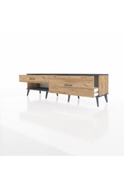 Hyperion TV Ünitesi 2 Çekmeceli  176x44x51 Çam-Antrasit/Çam