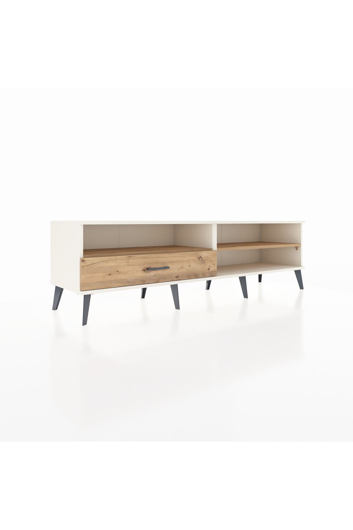 Hyperion TV Ünitesi 2 Raflı Tek Çekmeceli  176x44x51 Aytaşı-Çam/Çam