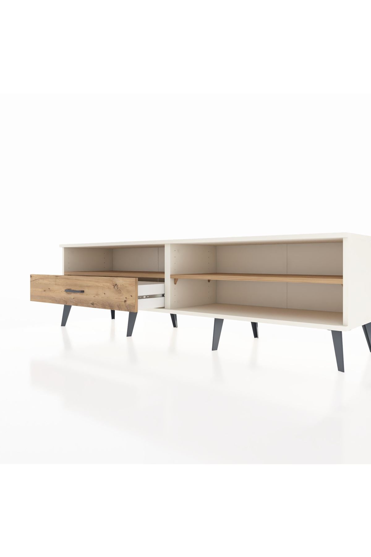 Hyperion TV Ünitesi 2 Raflı Tek Çekmeceli  176x44x51 Aytaşı-Çam/Çam