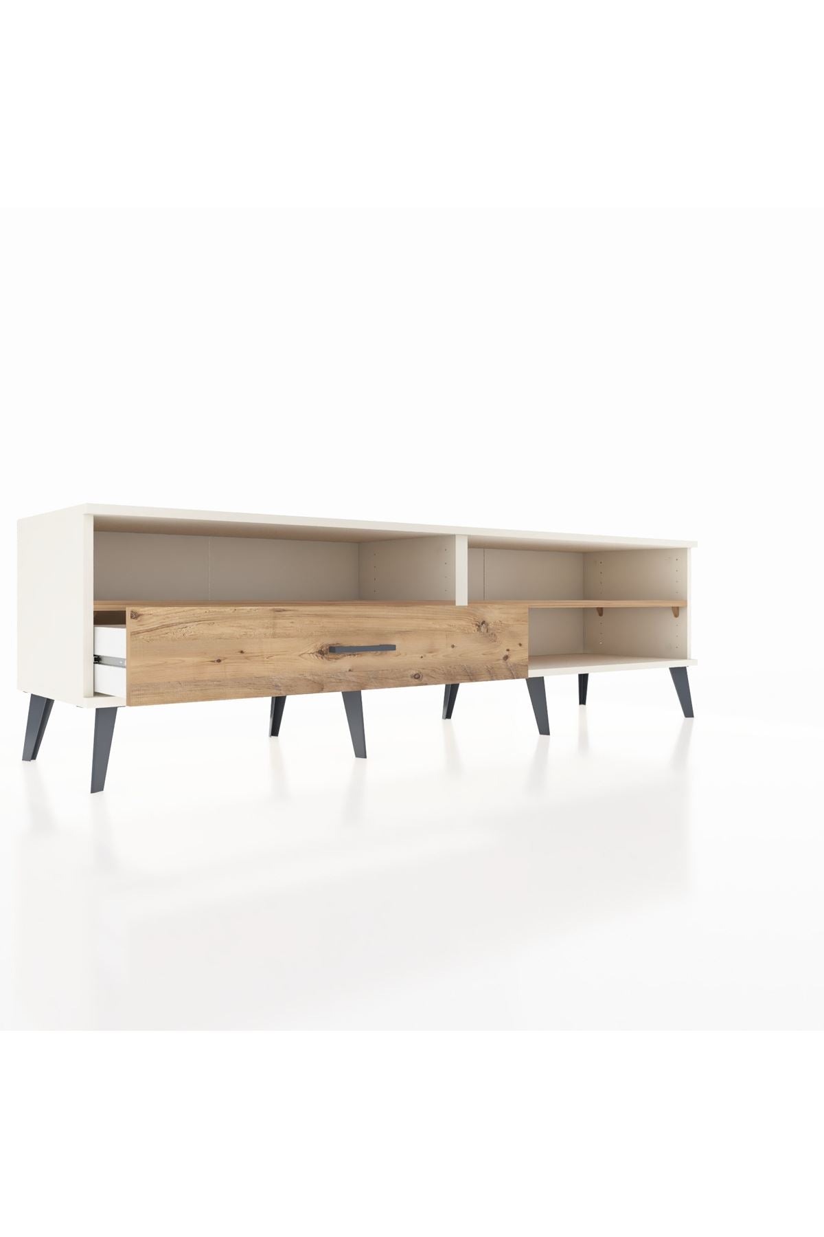 Hyperion TV Ünitesi 2 Raflı Tek Çekmeceli  176x44x51 Aytaşı-Çam/Çam