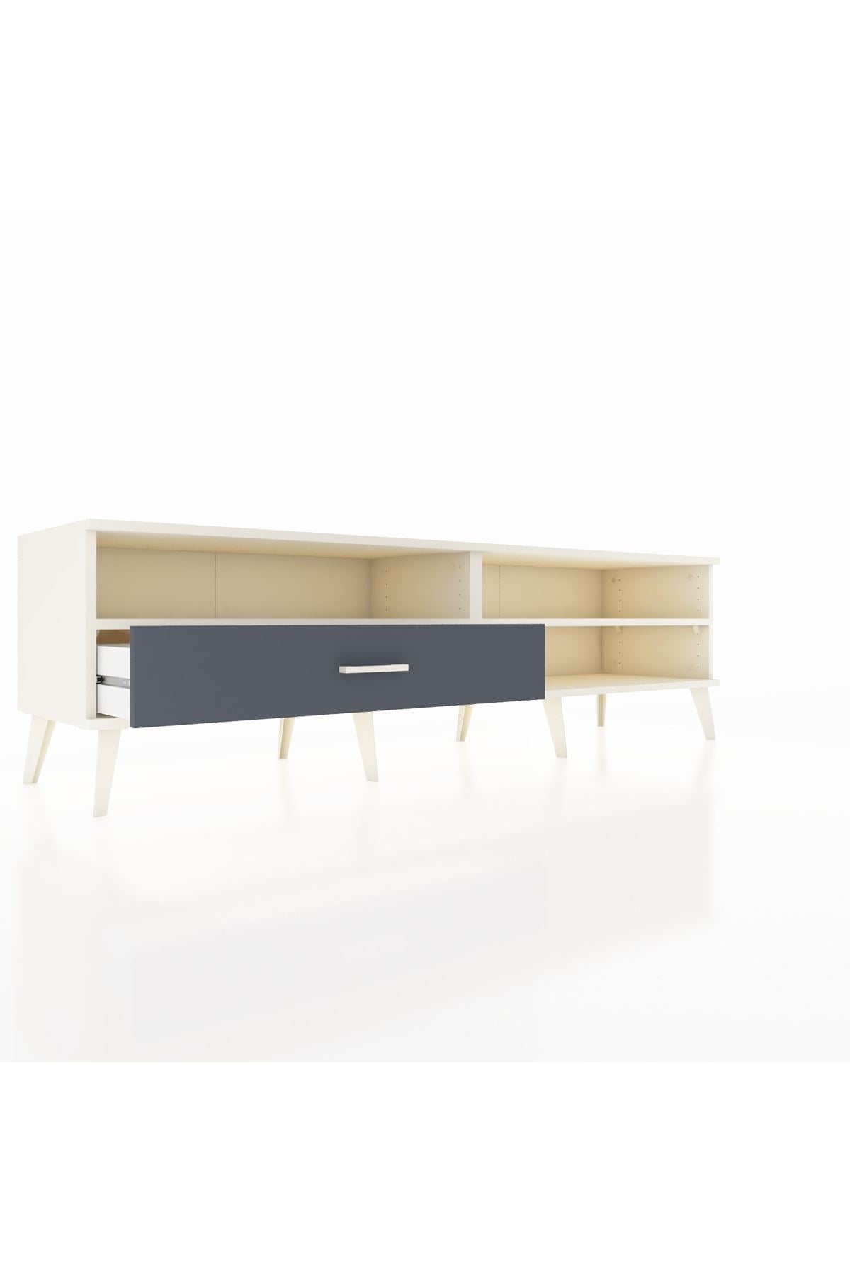 Hyperion TV Ünitesi 2 Raflı Tek Çekmeceli  176x44x51 Aytaşı-Aytaşı/Antrasit