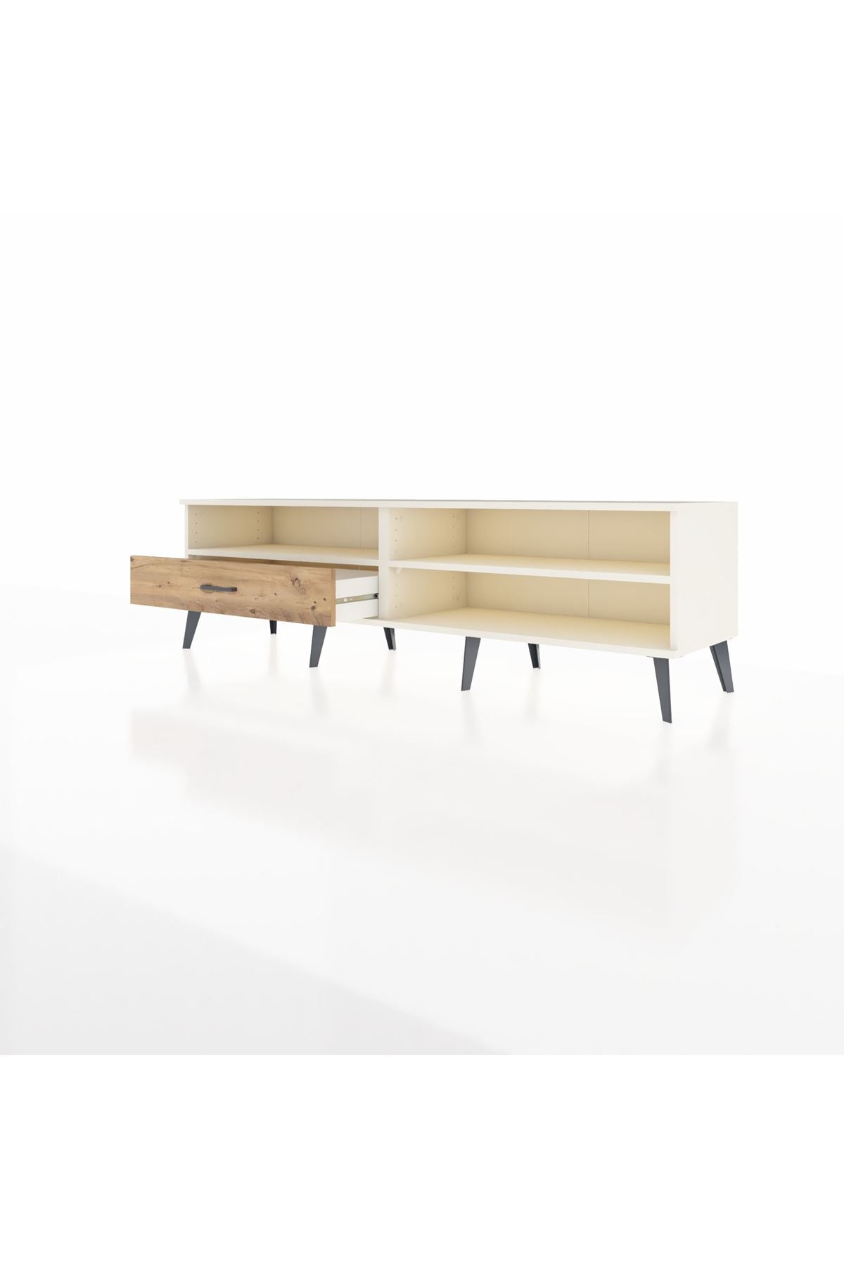 Hyperion TV Ünitesi 2 Raflı Tek Çekmeceli  176x44x51 Aytaşı-Aytaşı/Çam