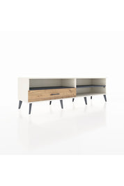 Hyperion TV Ünitesi 2 Raflı Tek Çekmeceli  176x44x51 Aytaşı-Antrasit/Çam